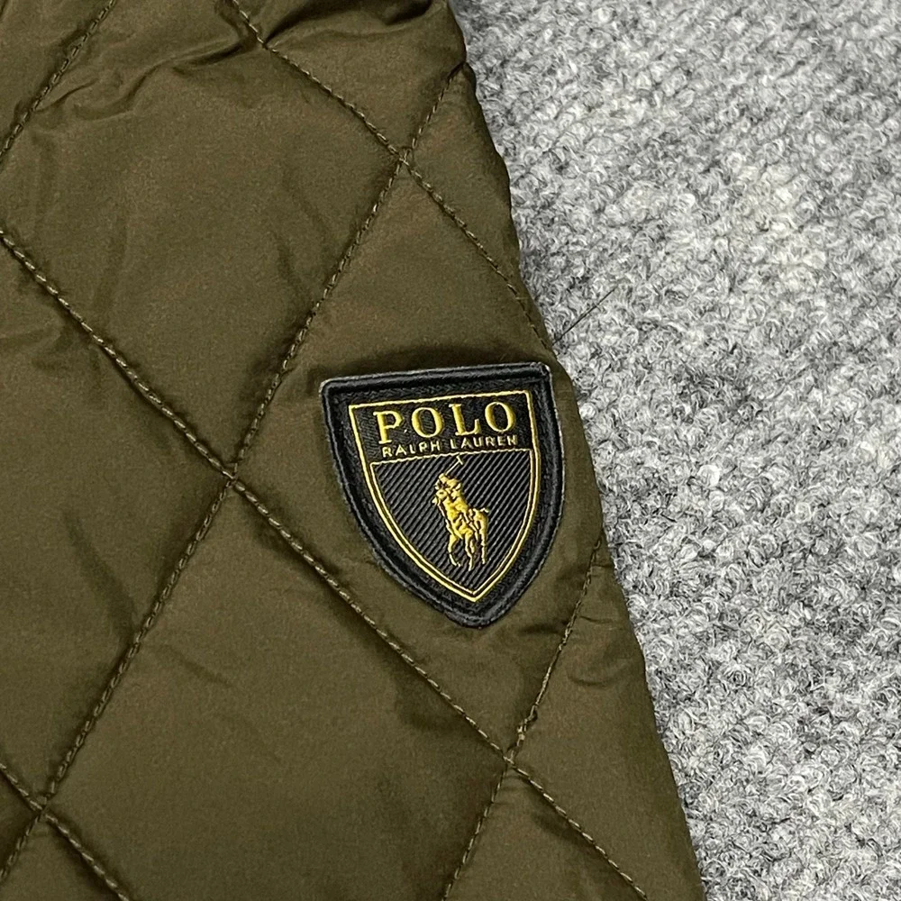 Polo Ralph Lauren Jacket Men XL Dark Brown The Beaton Quilted Corduroy PrimaLoft